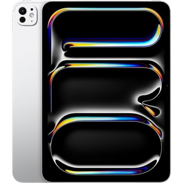 Apple iPad Pro 11-inch (M4): Ultra Retina XDR display, 256GB, Landscape 12MP Front Camera/12MP Back Camera, LiDAR scanner, Wi-Fi 6E, Face ID, All-Day Battery Life, Standard glass - Silver