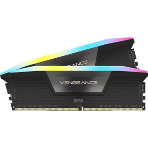 Corsair VENGEANCE RGB DDR5 RAM 32GB (2x16GB) 6400MHz CL36 Intel XMP iCUE Compatible Computer Memory - Black (CMH32GX5M2N6400C36)
