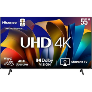 Hisense 55 inch Smart TV UHD 4K E6N-Dolby Vision,Game Mode Plus,Smooth Motion with MEMC