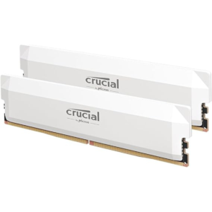 Crucial Pro CP2K32G60C40U5W DDR5 RAM 64GB Kit (2x32GB) 6000MHz CL40, Overclocking Gaming, Intel XMP 3.0 / AMD Expo, PC Computer Memory Module 64GB DDR5, White