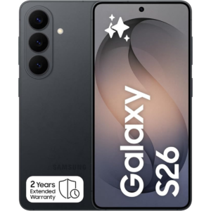 Samsung Galaxy S26 Black, 512GB Storage, AI Phone, 12GB RAM, Customized AP, Photo Assist, 50MP Camera, 4300mAh Battery, 2 Year Manufacturer Extended Warranty (UAE Type Approved)(Amazon Exclusive)